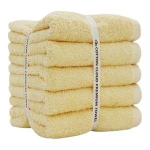 코튼클라우드 호텔타올 코마사 40수, 옐로우 (리본포장), 210g, 5개입, 1개