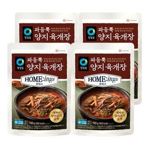 청정원 호밍스 파듬뿍양지육개장, 700g, 4개