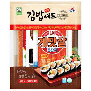 사조대림 명품 김밥세트 520g x 1개 / 간편 도시락 김밥 재료세트