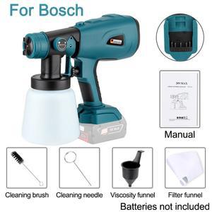 전기 스프레이건 무선 페인트 분무기 가구 스틸 코팅 에어 브러시 Makita Dewalt Milwaukee Bosch 18V 배터