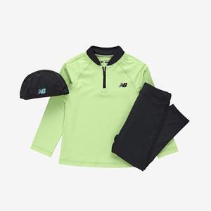 [롯데백화점]뉴발란스 ESSENTIAL_래쉬가드 반집업 레깅스 세트 (NK9RF2102U)