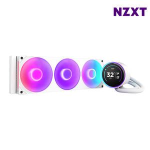 NZXT KRAKEN ELITE V2 360 RGB (화이트) CPU 수랭쿨러 6년 보증 커스터마이징 디스플레이