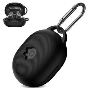 FIOPAZ Steelseries Arctis Gamebuds 실리콘 케이스, 유니 부드러운 보호 게임버드 케이스, 카라비너가 있