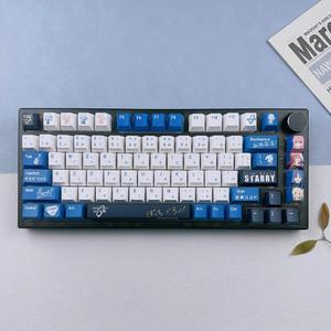 봇치더락 키캡 PBT 염화승료 블루 코팅 귀여운 애니 굿즈 OEM104 커스텀 체리 봇치