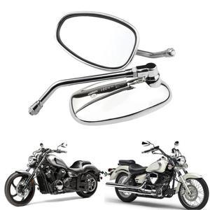 1 쌍 크롬 오토바이 미러 오토바이 백미러 YAMAHA Vmax Virago 535 V-Star 650 1100 1300 Warrior Royal St