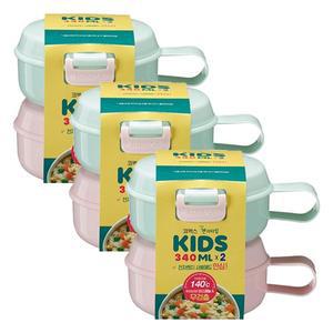 [기타]코멕스 렌지타임 키즈 밥용기 340ml 2p X 3개