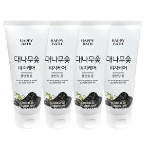 [기타]해피바스 대나무 숯 피지 클렌징폼 200ml 4개