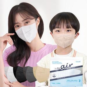 [인디에어마스크]국산 유어핏 새부리형 컬러마스크 대형 소형 100매 에코팩