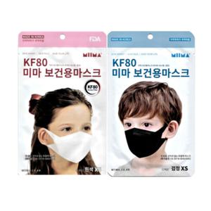 [기타][30매] KF80 미마 마스크 새부리형 소형 보건용 황사방역 국산 블랙