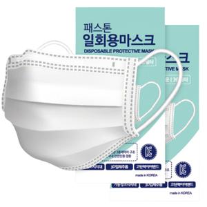 [기타][100매] 국산 일회용 마스크 대형 개별포장 비말차단 황사방역 선물
