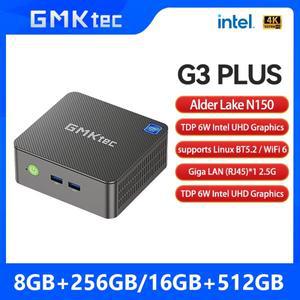 GMKtec 데스크탑 컴퓨터 미니 PC, GMK G3 플러스 NUCBOX, 윈도우 11 프로 알더 레이크 N150, 인텔 12 세대