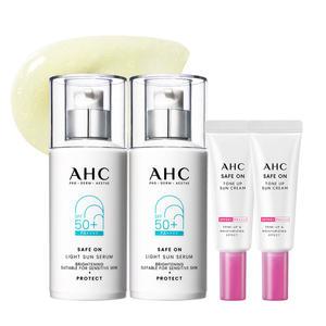 AHC [2개] 세이프온 라이트 선세럼 40ml+톤업선크림 20ml(SPF50+/PA++++)