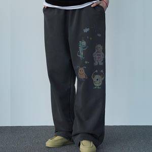 Big happy day 피그먼트 스웨트팬츠 스모크블랙
