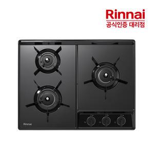[전국설치]린나이 고화력 3구 가스쿡탑 CPBC611DJ 가스레인지 블랙 2025년형