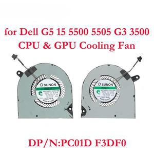 CPU 냉각 선풍기 GPU 쿨러 세트 델 G5 15 5500 G3  PC01D F3DF0 교체용