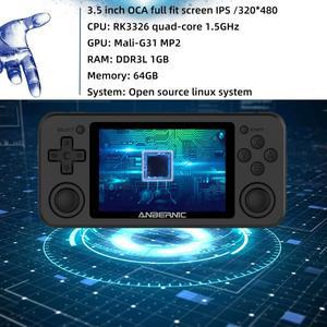ANBERNIC RG351P 레트로 비디오 게임 콘솔 3.5'' IPS 스크린 RK3326 3500 mAh 오픈 Linux 시스템 휴대용 플