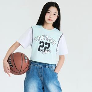 반팔달린 크롭 농구티 TGRA24405 [모다아울렛 남양주점]