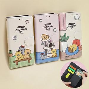 [기타]아이폰SE3 12 갤럭시A35 카카오프렌즈 춘식이 오디너리데이 다이어리 카드 지갑 휴대폰 케이스