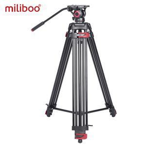 전문 휴대용 알루미늄 유체 헤드 카메라 삼각대, 캠코더  DSLR 스탠드 비디오 Miliboo MTT602A, 최대 높이