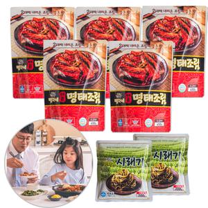 [홈쇼핑] 명자네 코다리 명태조림 5팩 +국내산 시래기 2팩