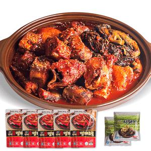 명자네 코다리조림 밀키트 매콤 감칠 양념 속초 명태 조림 5팩+국내산 시래기2팩