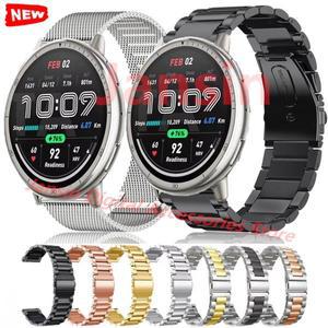 Amazfit Active 2 스트랩 메탈 비즈니스 팔찌 20mm 밴드 삼성 호환 갤럭시 호환 시계 7 6 5 4 40/44mm Moon