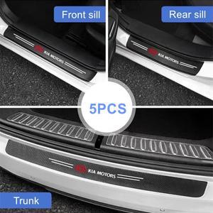 자동차 도어 씰 플레이트 스티커 KIA Sportage Rio Ceed Picanto K5 K9 Sorento 트렁크 보호 데칼 자동 acc