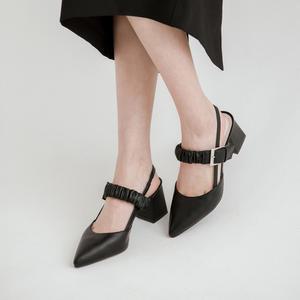 SOVO 멜로우 볼륨 스트랩 슬링백 6cm
