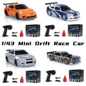2.4G 고속 드리프트 Rc 자동차 1/43 4WD 원격 제어 4 륜 구동 라디오 미니 GTR 레이싱 모델 소년 장난감 선