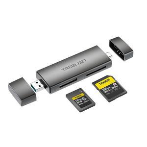 CFexpress 타입 A SD UHS-II 듀얼 슬롯 메모리 카드 리더기 USB 3.2 10Gbps 2 in 1 C 포트 OTG 아이폰 15