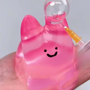 스트레스해소 귀여운 핑크 토끼 공기 버블 뽁뽁이 팝잇 말랑이 pvc백 타바 스퀴시 찐득볼 주물럭 피젯 토이