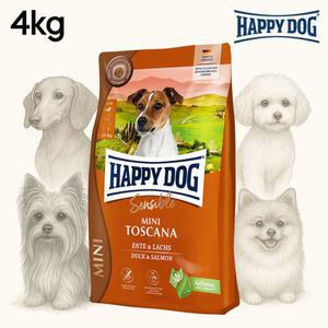 해피독 토스카나 미니 강아지사료 4kg 저지방 중소형견용 관절건강 오리 연어 독일 수입사료