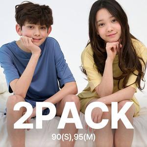 [마밤오가닉]2PACK 쿨 라운드넥 빅사이즈 주니어 하이틴 잠옷 파자마 홈웨어 내의 실내복 셋업 6종 택1