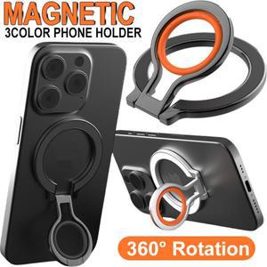 Magsafe 360용 강력한 자기 휴대폰 손가락 링 홀더 ° 아이폰 16 15 삼성 S25용 회전 스탠드 자석 브래킷