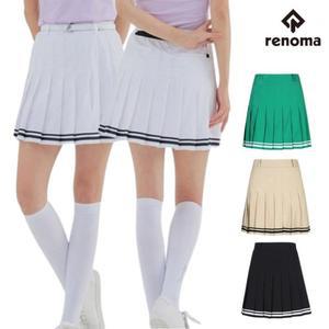 레노마골프 여성 골프 여름 허리 밴딩 경량 플리츠 스커트 M-6522