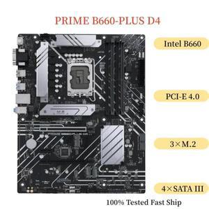 ASUS PRIME B660-PLUS D4  마더보드 128GB LGA 1700 DDR4 ATX 메인보드  완료 고속