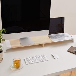 듀얼 모니터 받침대 선반 USB3.0 3포트 카드 리더 이어폰/모니터받침대와이드/듀얼받침대/컴퓨터모니터선반