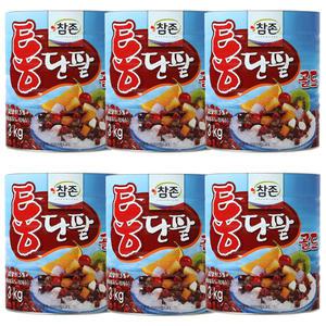 참존식품 통단팥 골드 3kg 빙수팥 6개 1박스
