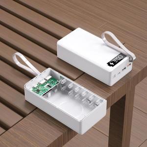 DIY 쉘 디지털 디스플레이 보조배터리 케이스 QC3.0 PD 급속 충전 거치대 보관함 12x18650