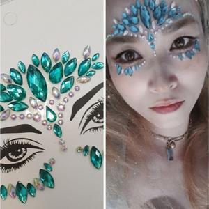 페이스페인팅 보석스티커 4종 택1 공연 이벤트 파티타투 장식 행사 단체 문신 헤나 미니 셀프 여름휴가 큐