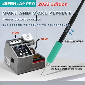 AIFEN A9PRO 납땜 스테이션 호환 SUGON 인두 팁 210/245/115 핸들 제어 온도 용접 재 작업