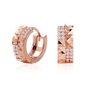 14K 스퀘어 더블링 귀걸이 (Gold-pin)
