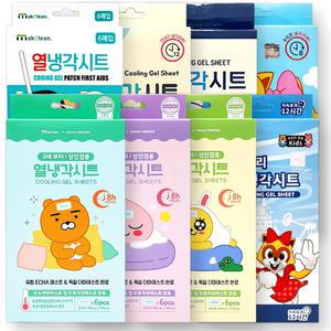 열냉각시트 해열 패치 쿨링 시트 어린이 영유아용 메이클린 곰탱이 카카오 6매입 국산