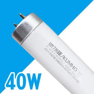 번개표 40W 삼파장 형광등 적색 정육점 1박스 20개 직관형 램프 FL40R FL40EX-R