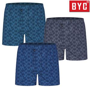 BYC 남성 순면 빅사이즈 사각 기능성 낭심 망사주머니 더블박서 트렁크 팬티 3매