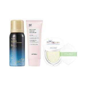 AHC 선크림 쿨링 선 샤벳트 60g x2 /아트델리 톤업 선크림/셀라보 선쿠션