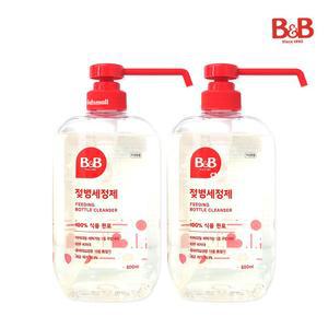 비앤비 젖병 세정제 액상 용기 600ml x 2개/본품 세제 주방 젖병세제 아기 출산준비물 리필