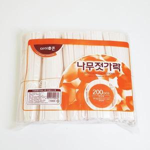 일회용 나무 젓가락 나무저 200개입 대용량