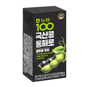 농협식품 국산콩 100% 검은콩 두유 190ml ×48팩(24팩X2)