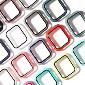 애플워치3 4 5 6 se세대 하이브리드 강화유리 풀커버 케이스 44mm